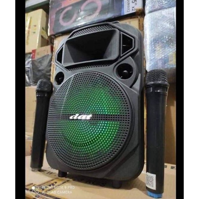 PROMO PORTABEL SPIKER SALON AKTIF BLOUTUT KARAOKE DAT 8 IN INC INCI INCH INCHI MIX WIRLES 2 TERLARIS