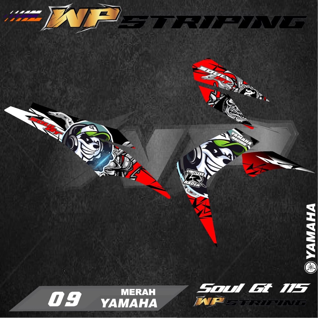 Stiker Striping MIO SOUL GT 115 / Sticker Variasi List Skotlet Motor Yamaha MIO GT SOUL GT 115 / 09