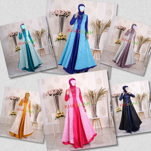 Gamis Pesta Khadijah || gamis bridail jaguard