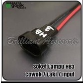 Soket Lampu Bohlam - H11 / H16 / Hb3 / Hb4 / H7 / H8 / H27 - Khusus Male / Laki / Input / Cowok - Harga Satuan