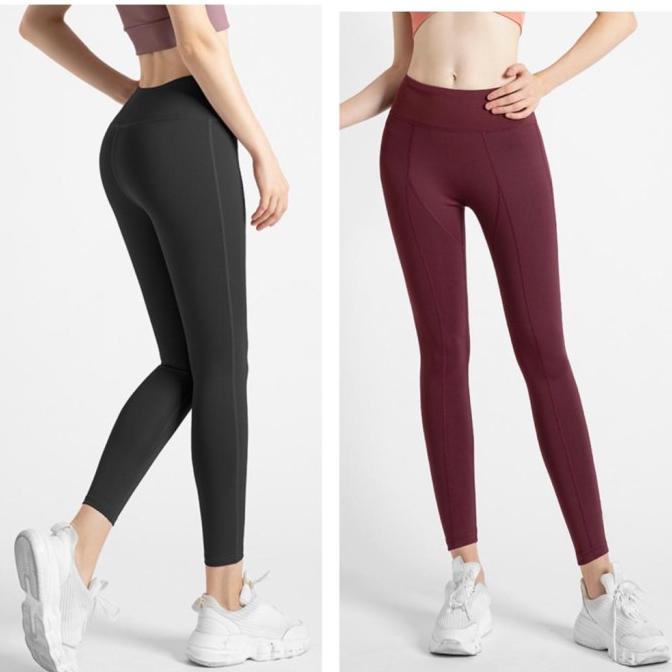 Legging Sport Wanita Big Size XL XXL Elastic Hip Lifting Sport Run Gym