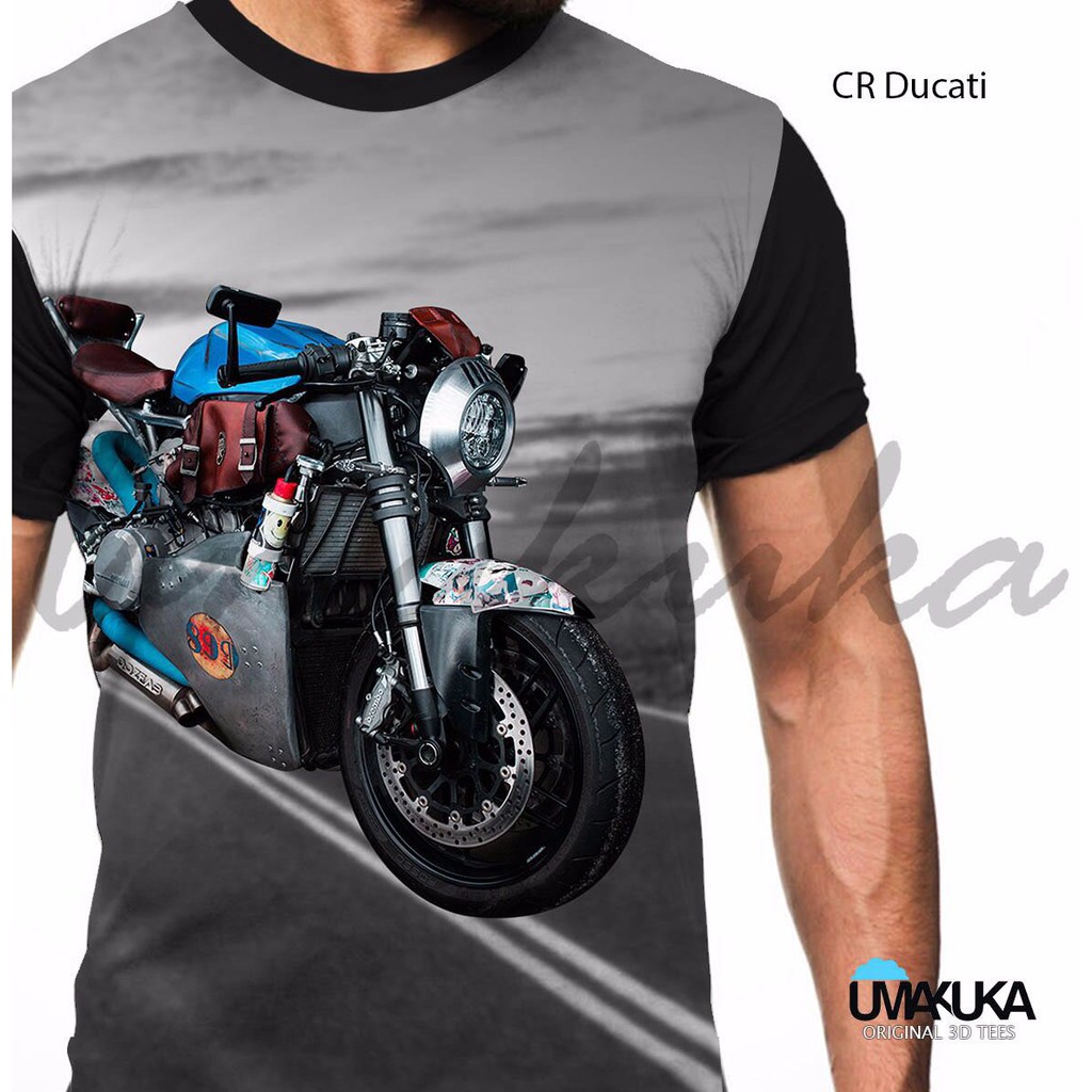COD baju kaos tshirt 3d umakuka Fullprinting motor vesva motor gede CR ducati original keren