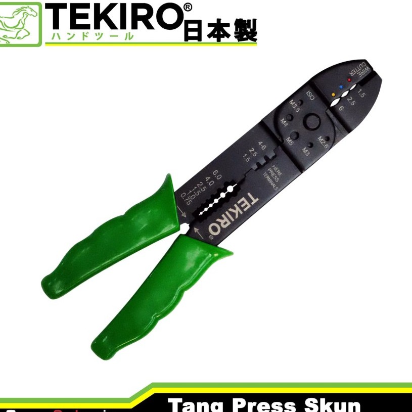 Cod tekiro tang crimping krimping skun penjepit skun pengupas kabel 9 inch tang pres skun