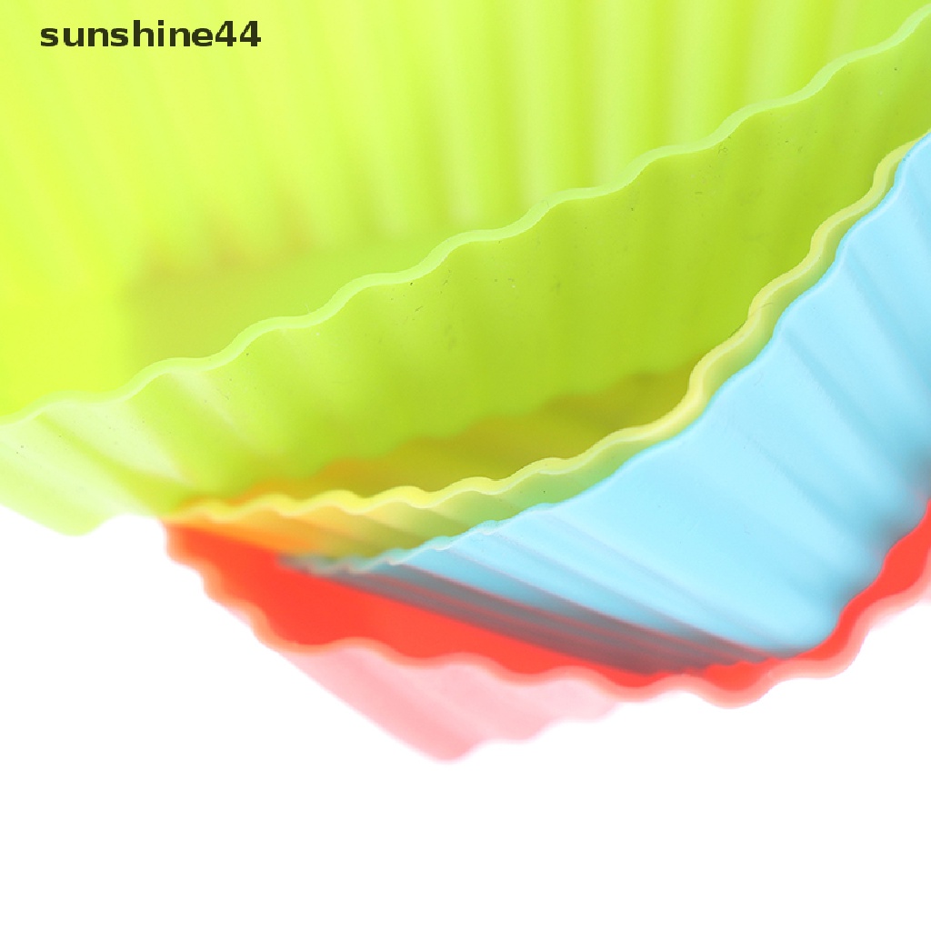 Sunshine 12PCS Cetakan Cupcake / Muffin Bahan Silikon Reusable