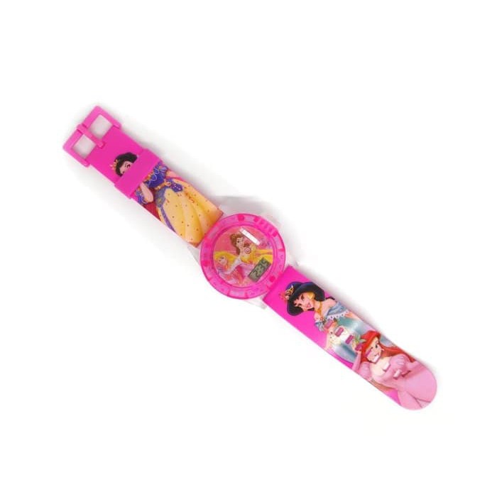 Super Hot! JAM TANGAN ANAK PEREMPUAN PROYEKTOR DISNEY PRINCESS LASER HOLOGRAM Terbatas!