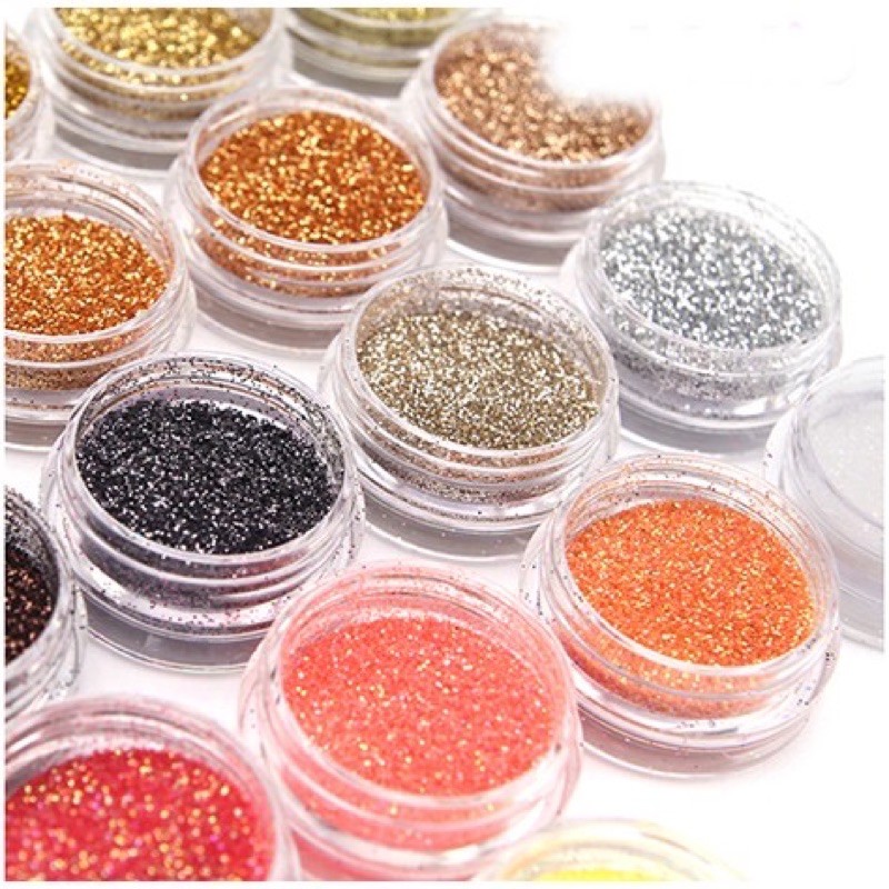 Glitter pot PREMIUM QUALITY GLITTER BRIGHT gliter silver gold hiasan slime nailart kutek gel ombre gliter