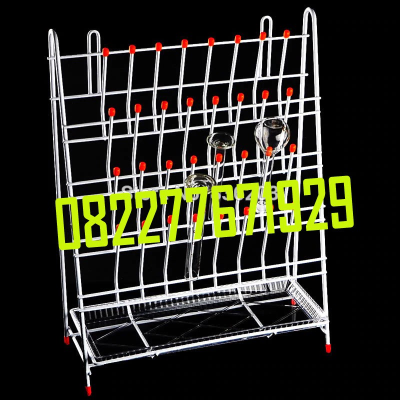 Jual Draining Rack 32 pegs Laboratorium Glassware Drying Rack Pegboard