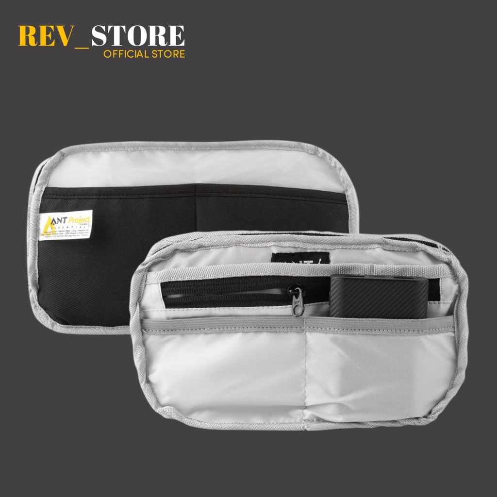 REV X ANT - Dopp Kit Organizer Clutch NOIR Waterproof - Tas Pouch Hand Bag