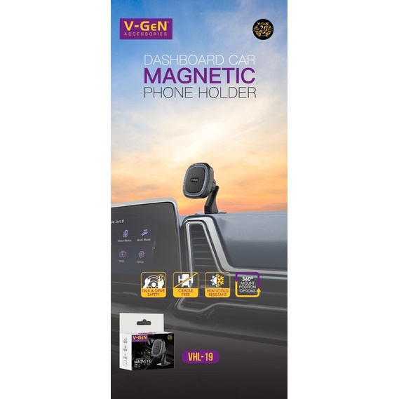 Dashboard Car Phone Magnetic Holder HP Mobil V-GeN VHL-19 Car Mount ORIGINAL VGEN