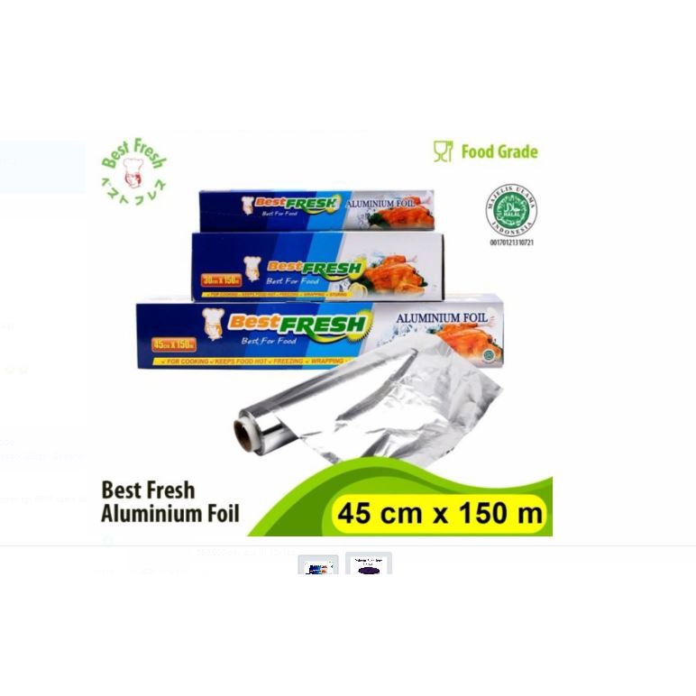 Alumunium Foil Best Fresh 45cm x 150mtr - Foil Best Gosend Grab Only