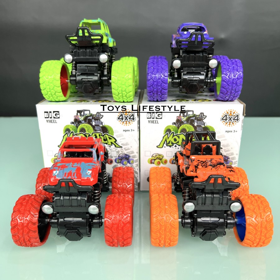 Mainan Anak Mobil Jungkir Balik Big Wheel Monster Zap Stunt Car Lucu