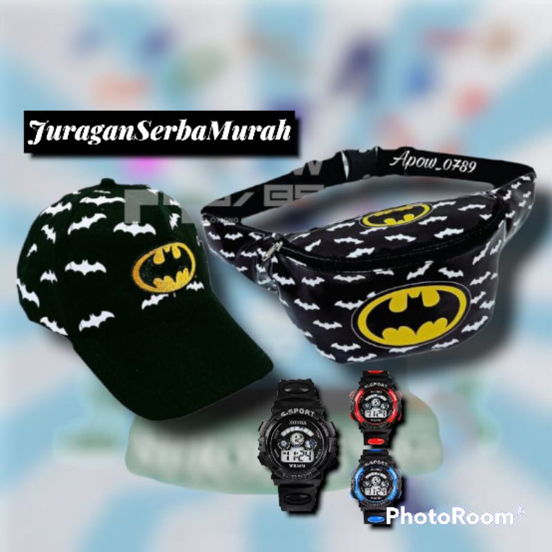 Waistbag/Tas Selempang Anak Laki-Laki Karakter Batman Murah