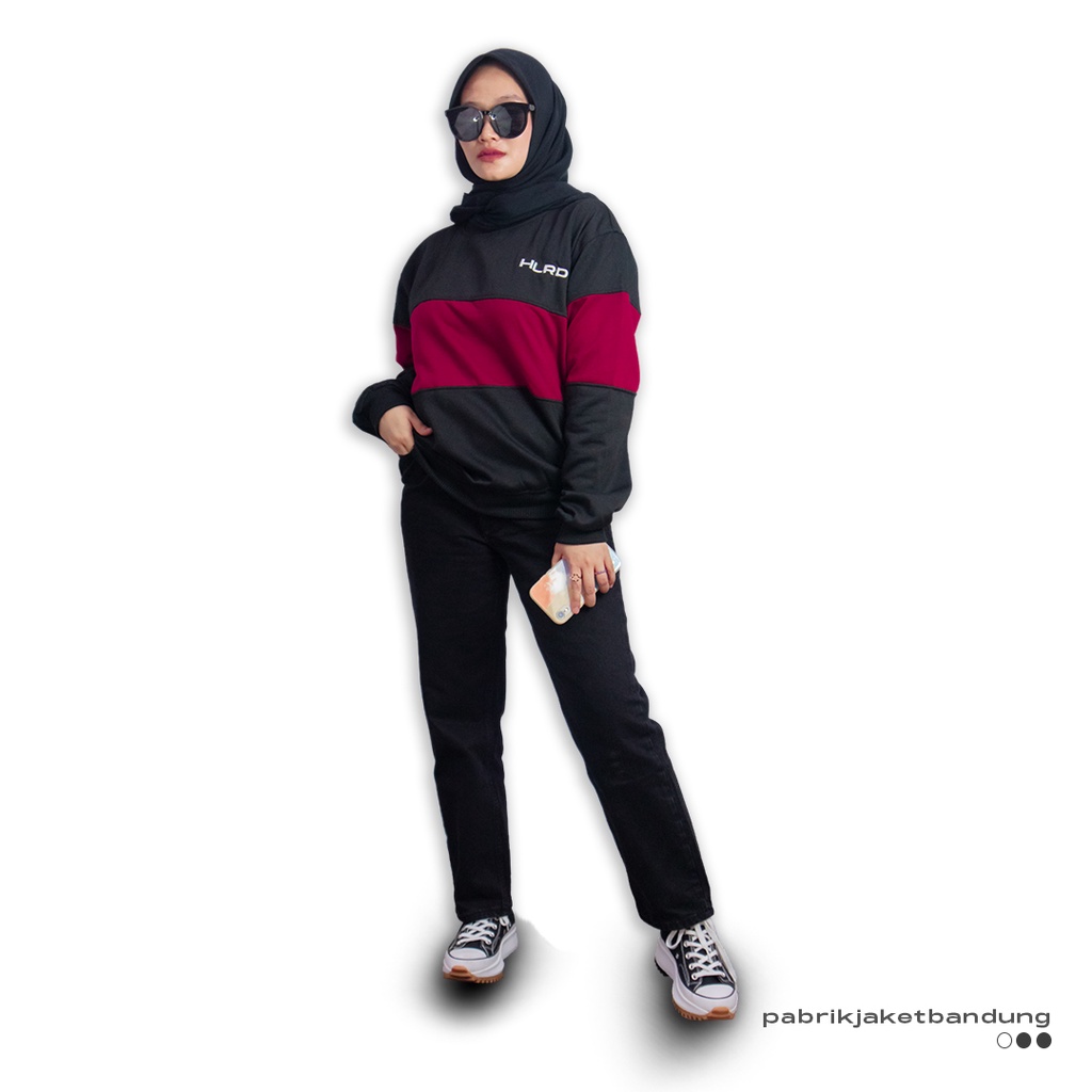 Holyrider Sweatshirt Stripe Thara Maroon II Sweatshirt Stripe Fashionable