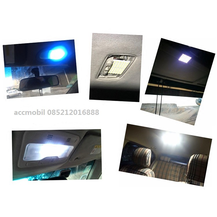 Lampu Platfon Kabin Mobil LED 16 titik Warna Putih White Bright Direct Mode 1210SDM