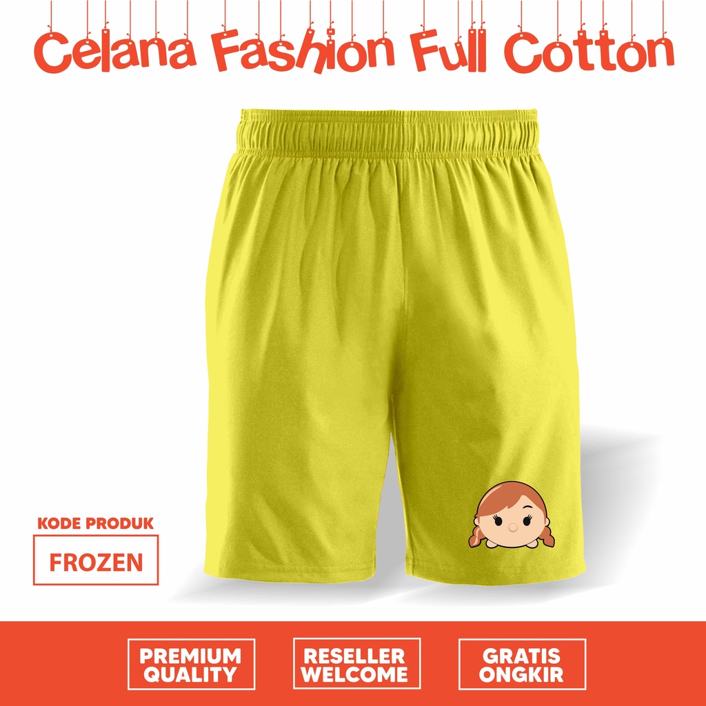 [CELANA ANAK] Celana pendek anak disney frozen elsa olaf sven anna kidswear full color