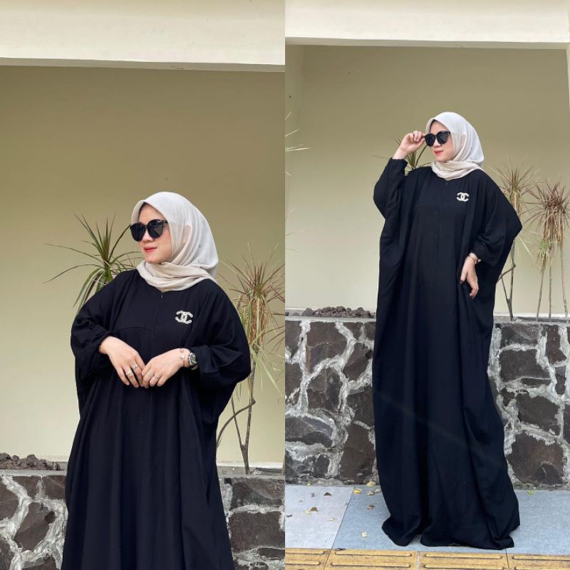 Dubai Kaftan Polos Wanita Jumbo Rayon Premium Gamis Kaftan Tebal Modern Kekininan Bigsize LD 160 cm