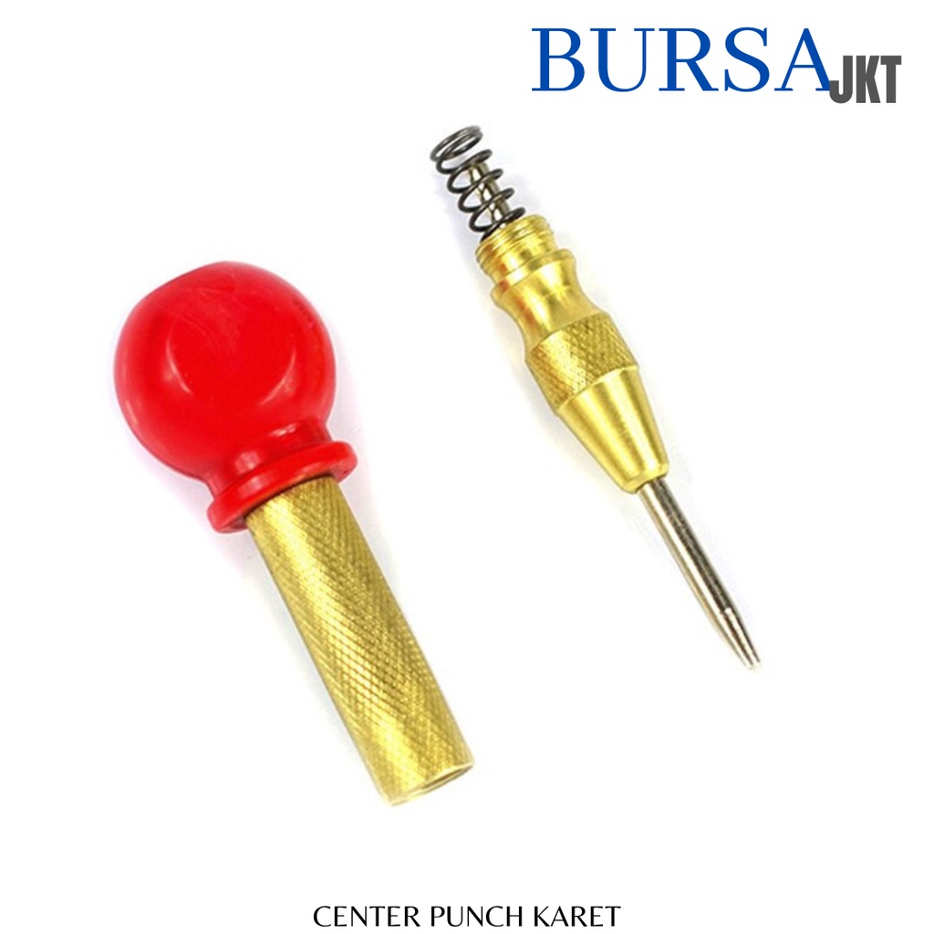 CENTER PUNCH DENGAN KEPALA RUBBER / KARET 130 MM PENANDA TITIK BOR