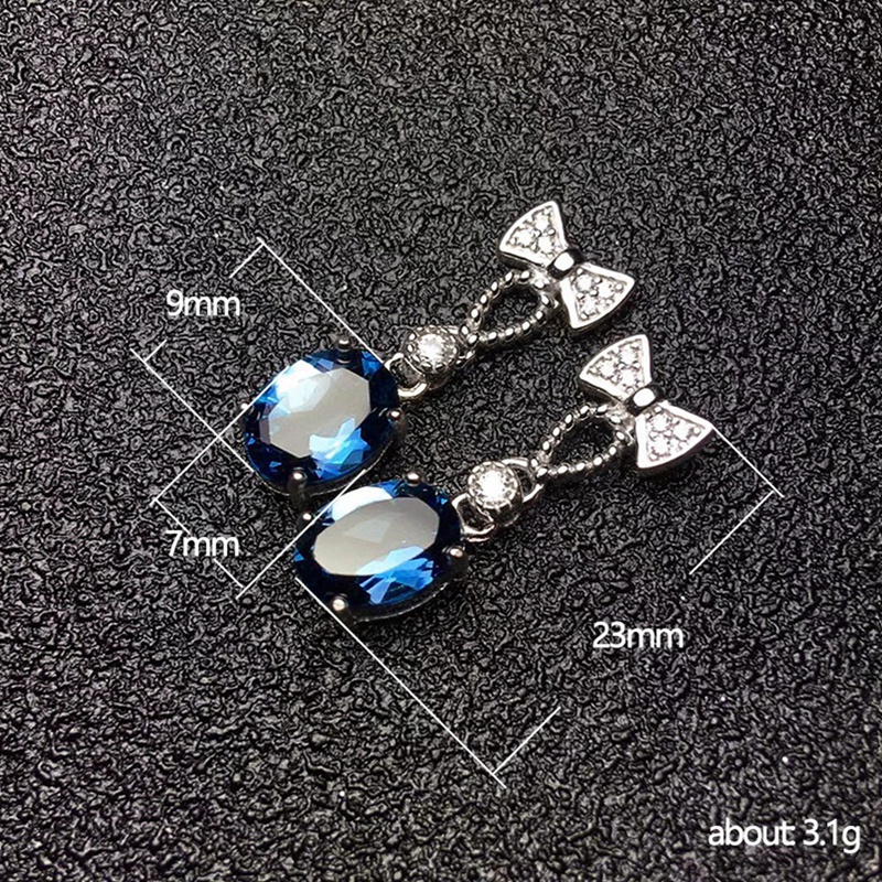 Fancyqube Anting Cubic Zirconia Warna Biru Serbaguna Untuk Wanita