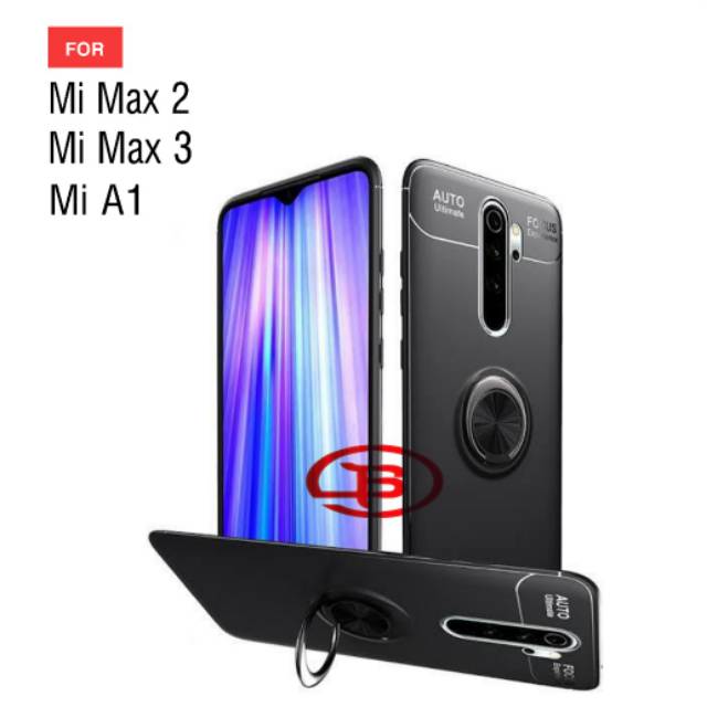 Case Xiaomi Mi Max 2/Max 3/MI A1 Auto Focus Ring Stand 360 Shockproof
