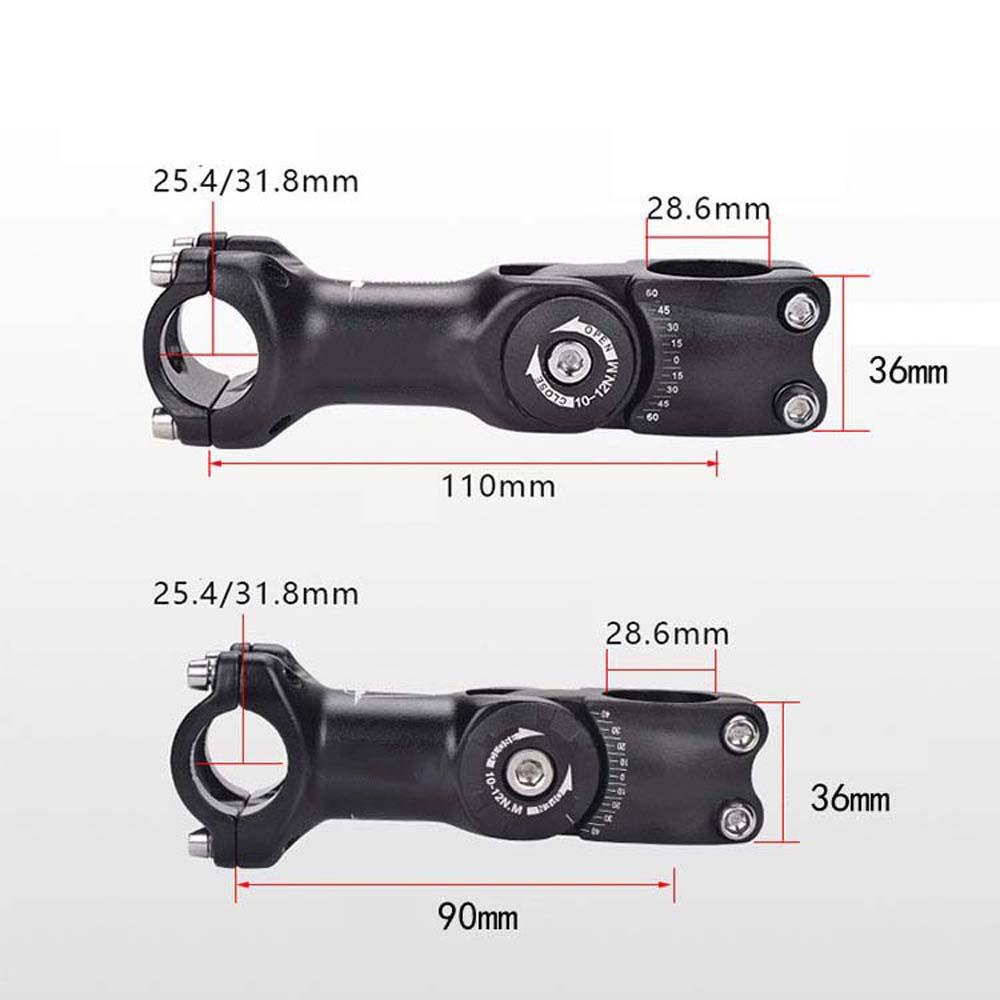 Lanfy Bike Stem Extender 25.4 /31.8mm Sepeda Gunung Bike Stem MTB Metal Kekuatan Tinggi Stang Riser