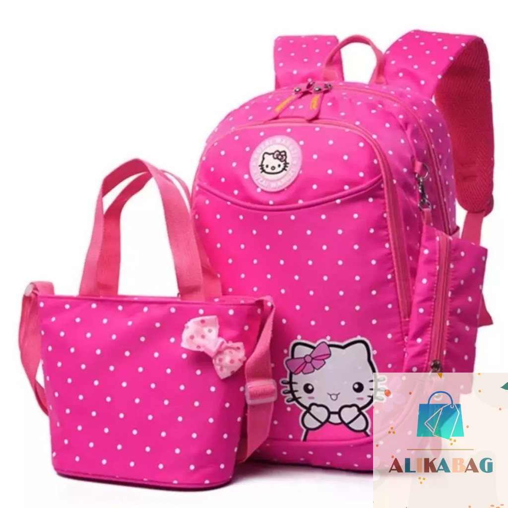 ALIKA BAG - Tas Ransel Sekolah Anak Perempuan Motif Hello kitty Fulkadut cute