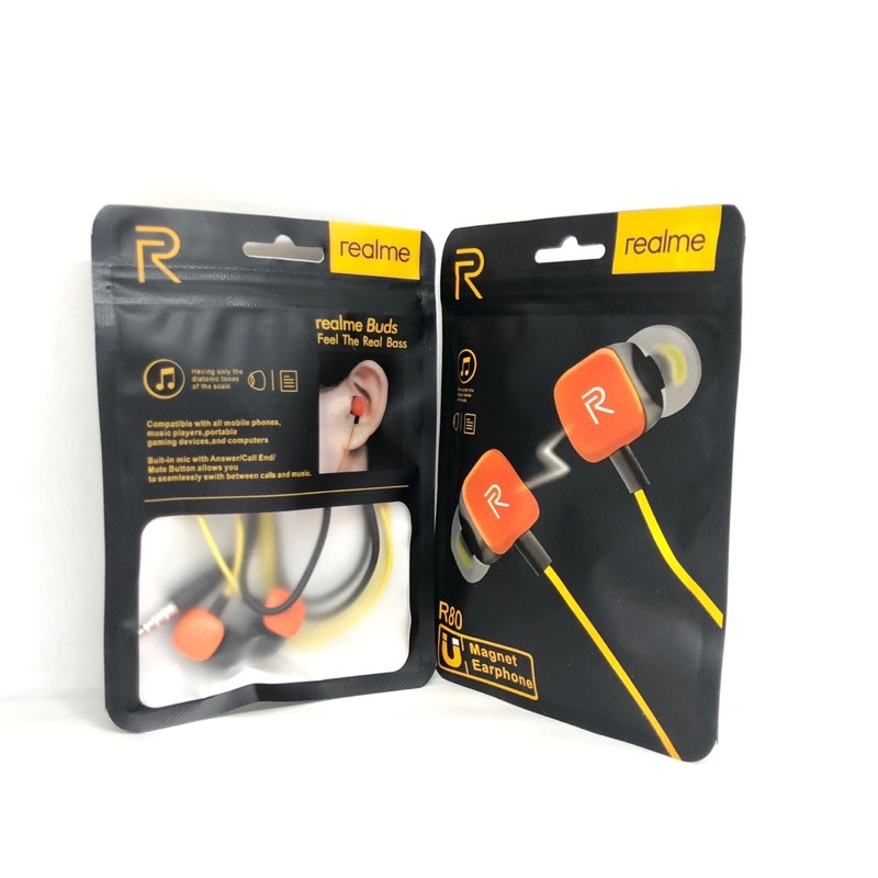 GROSIR HANDSFRE REALME BUDS R80 STYLISH EARPHONE PURE BASS