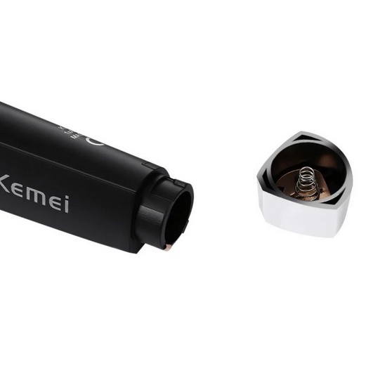 Kemei electric nose and ear hair trimmer nose clipper AA battery-powered razor for men