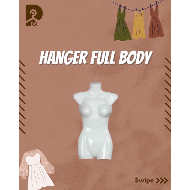 (PGI204) HANGER DISPLAY BODY GANTUNG FULL Dress Daster Pakaian Baju wanita Bra BH celana dalam Pakai