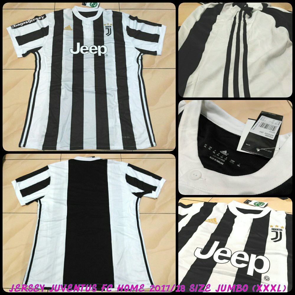 Jual Jersey Juventus FC Home 2017 2018 OFFICIAL Size Jumbo XXXL Diskon