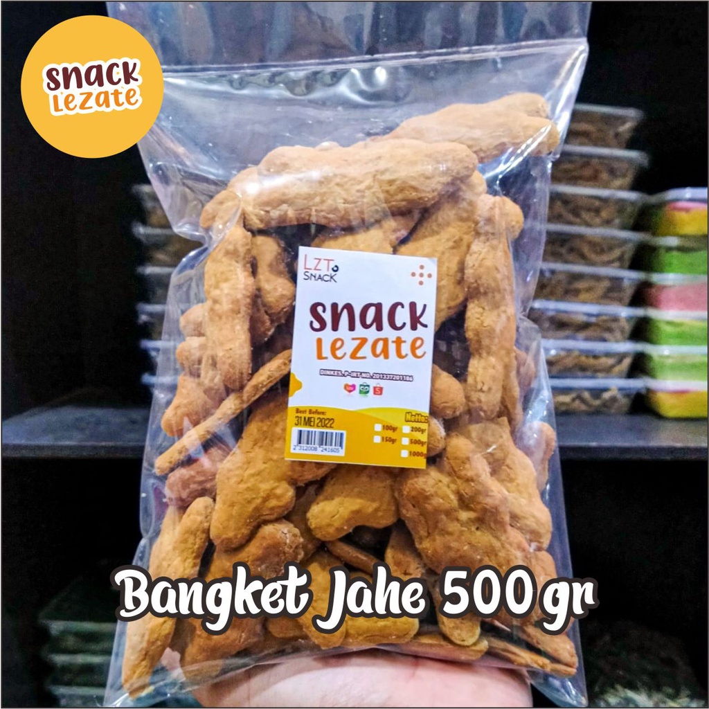 

Kue Bangket Jahe 500gr Roti Jahe /Kue Bangkit Jahe / Kue Jahe Kering Roti Kering Kiloan Lezate Snack