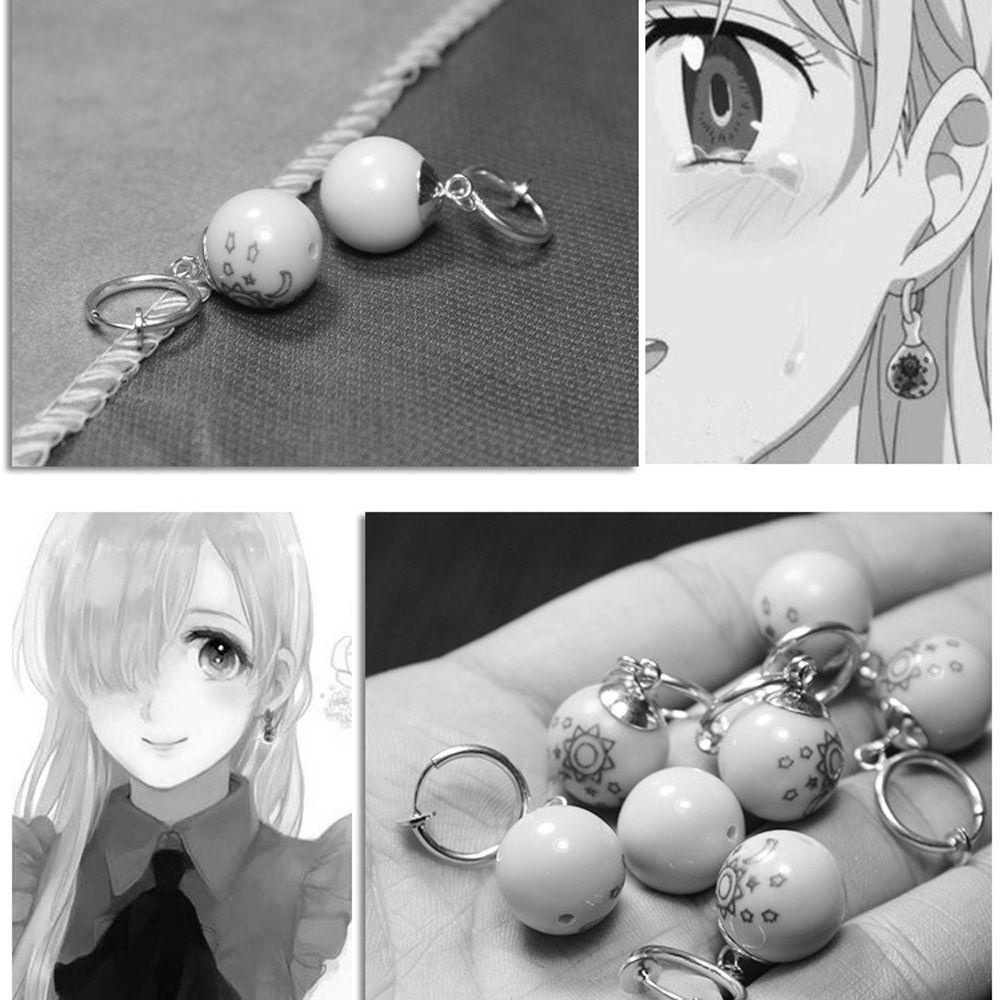 Needway   Anting Anime Bintang Unisex Perhiasan Aksesoris Elizabeth Bulan Singa Anime Cosplay Props