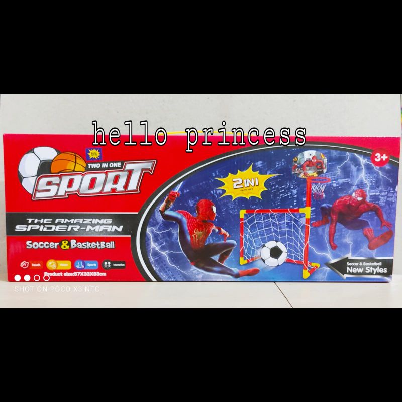 mainan soccer and basketball gawang 2 in 1