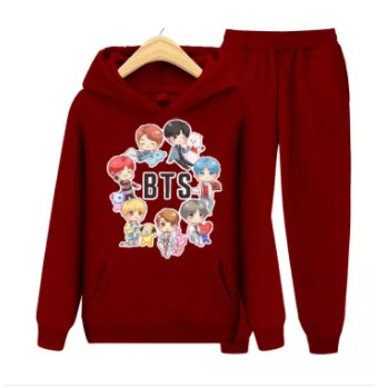 SET HOODIE BTS ANAK / SETELAN SWEATER BTS KOREA BT21 /