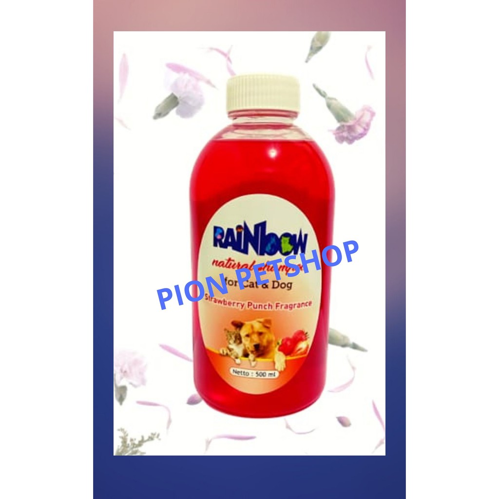 RAINBOW NATURAL SHAMPO KUCING &amp; ANJING MURAH ukuran 500 ml (Tutup ULIR/CAP)