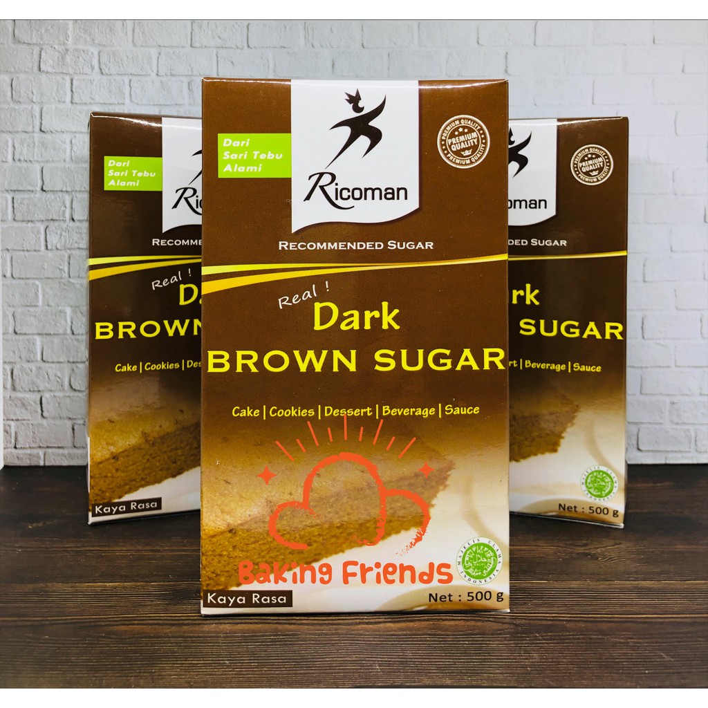 RICOMAN DARK BROWN SUGAR 500GR/RIKOMAN/GULA AREN COLAT