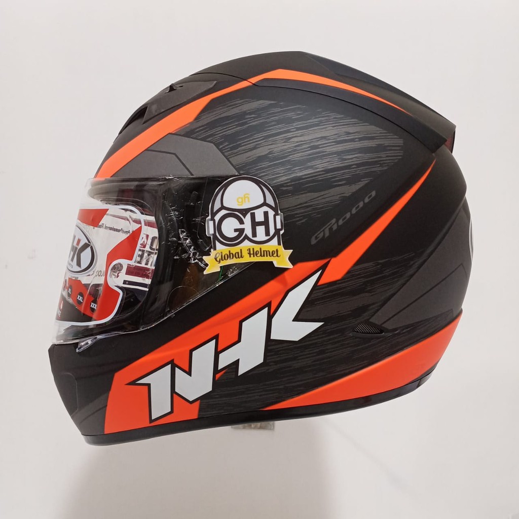 HELM NHK GP1000 AXION FULL FACE MOTIF AXION NHK GP1K BLACK DOFF ORANGE