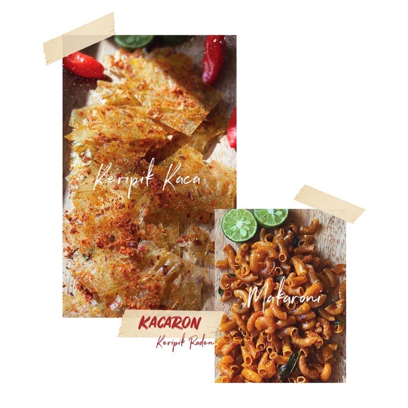 

Kacaron 120g (keripik kaca & makaroni)