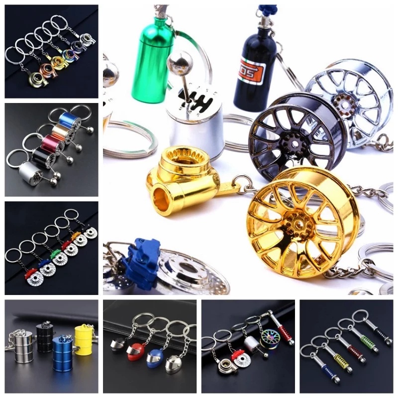 Speed Gearbox Gear Keychain Transmisi Kreatif Mobil Logam Liontin Liontin Manual Mobil Refitting Kunci Ring Lever Metal Head