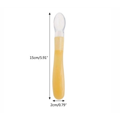 Sendok Makan Bayi Silikon - Baby Silicone Spoon Lentur Aman 0798