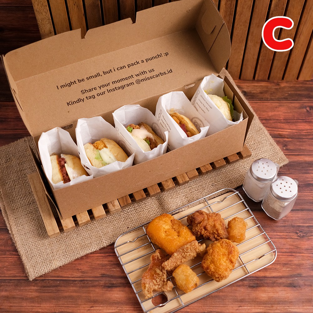 

Mini burger by Miss Carbs Half Box C isi 5