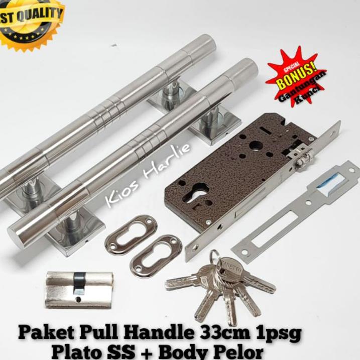 Model Baru.. Handle pintu rumah, pull handle 1 set dan bodi kunci, plato