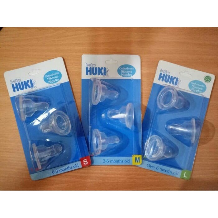 DOT HUKI GEPENG orthodontic silicon nipple isi 3pcs