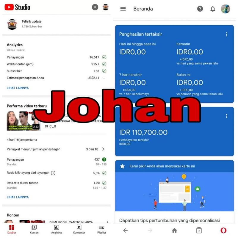chanel monetisasi dan adsense pin