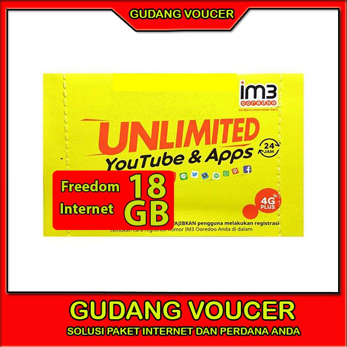 A204 Perdana Indosat Freedom INTERNET 18 GB