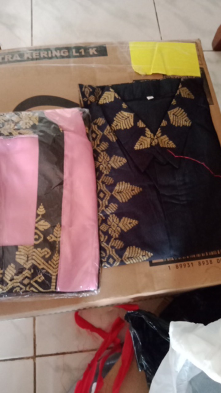 Couple Natal Rnb Sett Batik Pasangan Grosir Batik Sarimbit Murah Kebaya Pendek Prada Jarum