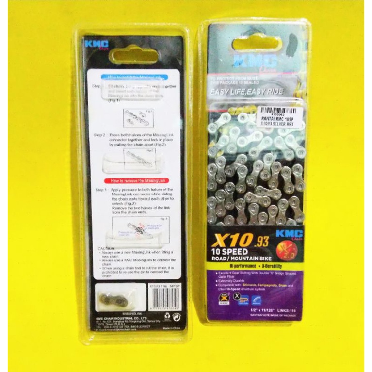 Rantai sepeda 10 Speed Silver KMC