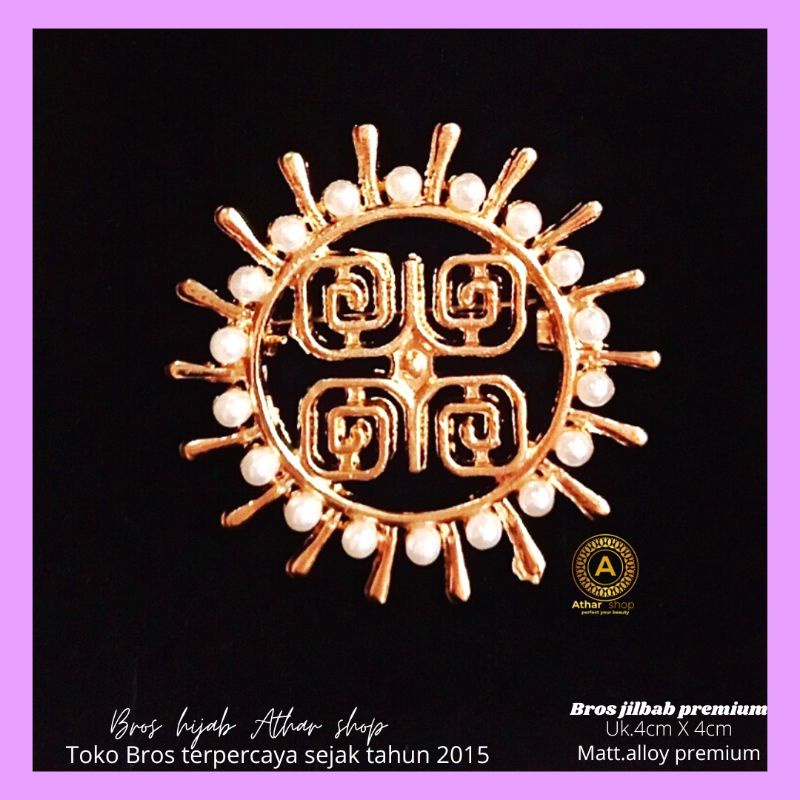 Bross Baju/Bros Huruf /brooch /Bros hijab Athar shop murah