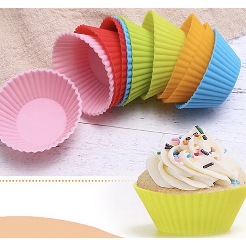 Cetakan Silicone Cupcake Muffin Silikon Cup Mangkok Silicone - Cetakan Cupcake Silikon