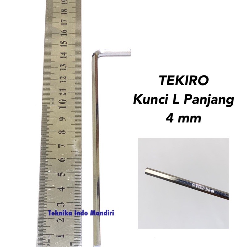 TEKIRO Kunci L Panjang ukuran 4 MM