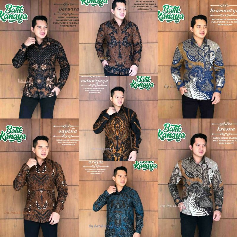 BAJU KEMEJA BATIK PRIA LENGAN PANJANG PENDEK FULL FURING KEMEJA FORMAL BSO OFFICIAL